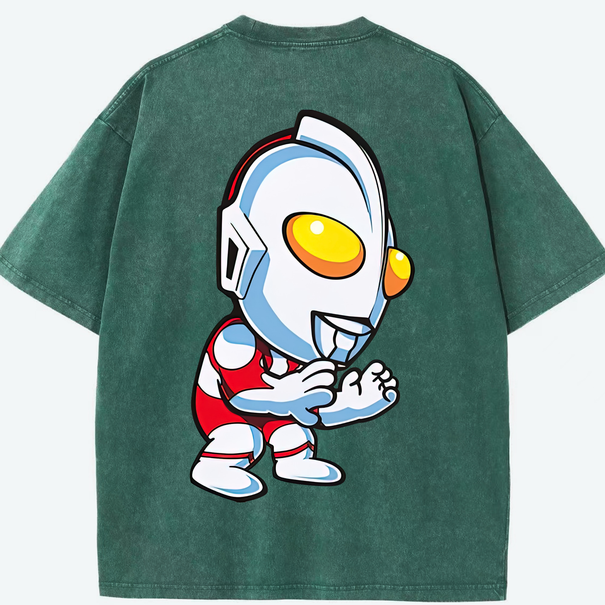 （画像用） ウルトラマン Ultraman 綿100% ヴィンテージ風 半袖Tシャツ（背面プリント）